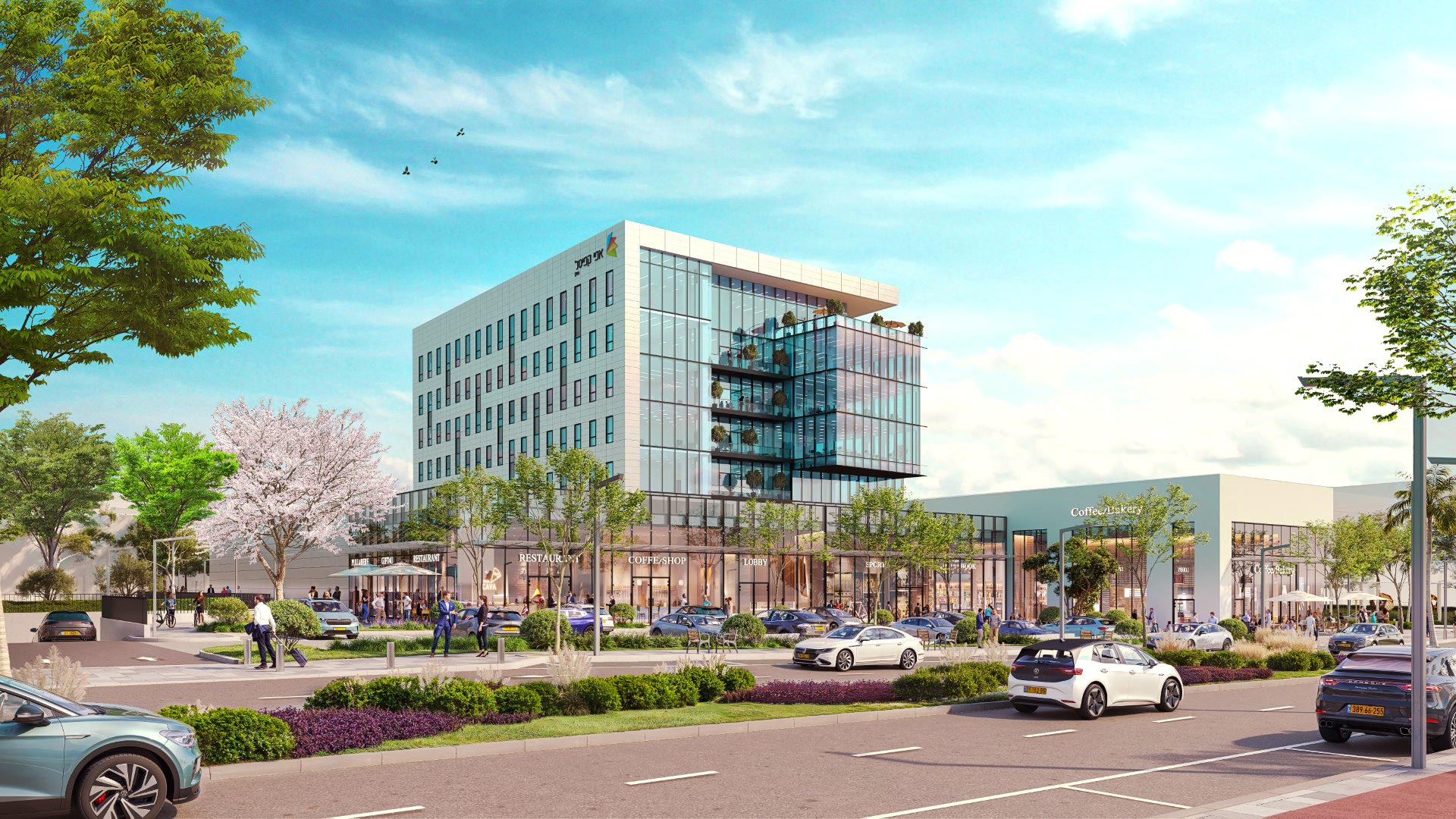 הדמיית מרכז מסחרי